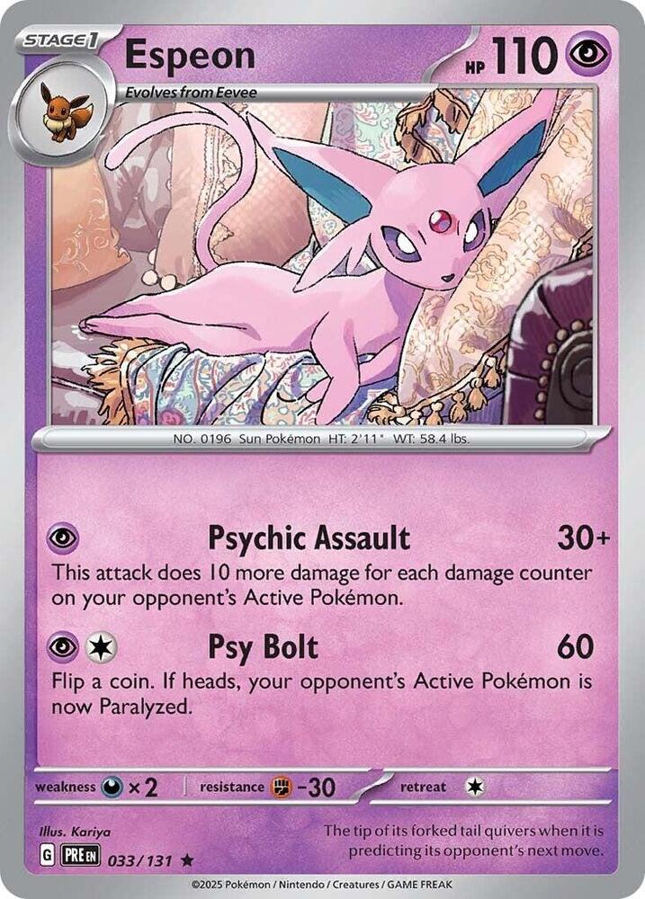 Espeon (033/131) [Scarlet & Violet: Prismatic Evolutions] | Total Play