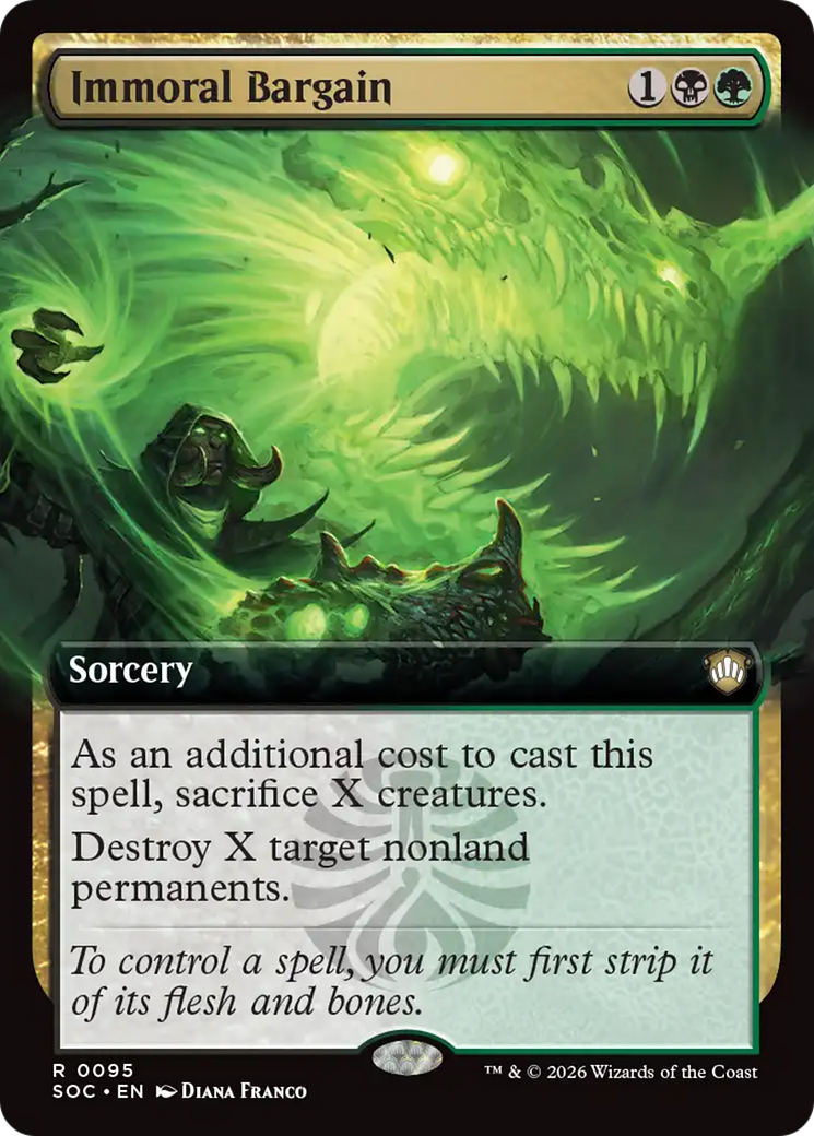 Immoral Bargain (Extended Art) [Secrets of Strixhaven Commander] | Total Play