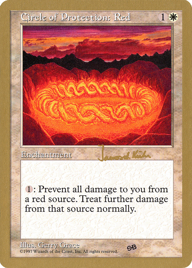Circle of Protection: Red (Janosch Kuhn) (SB) [World Championship Decks 1997] | Total Play