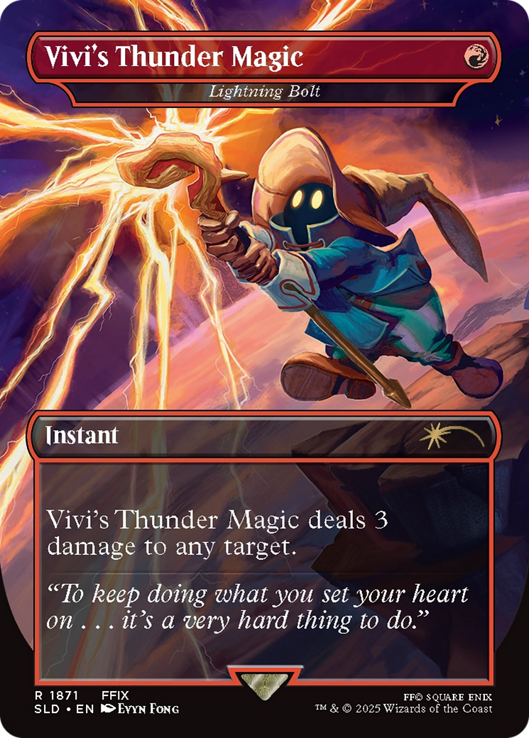 Vivi's Thunder Magic - Lightning Bolt (Rainbow Foil) [Secret Lair Drop Series] | Total Play