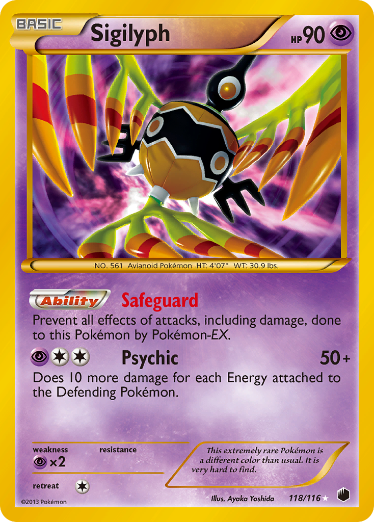 Sigilyph (118/116) [Black & White: Plasma Freeze] | Total Play