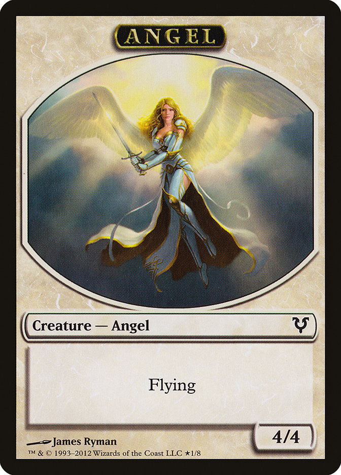 Angel // Demon Double-Sided Token (Oversized) [Open the Helvault] | Total Play