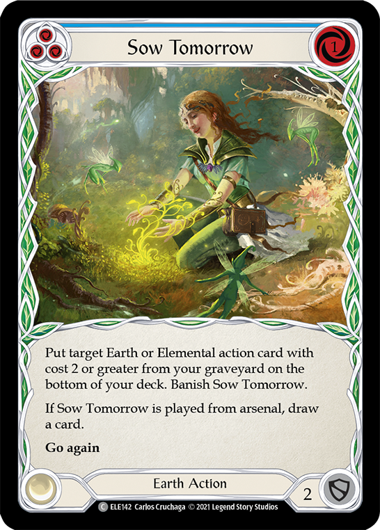 Sow Tomorrow (Blue) [ELE142] (Tales of Aria)  1st Edition Rainbow Foil | Total Play