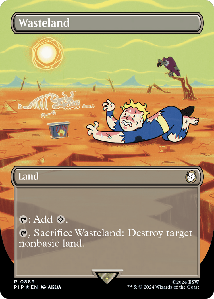 Wasteland (Borderless) (Surge Foil) [Fallout] | Total Play