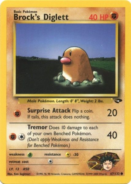 Brock's Diglett (67/132) [Gym Challenge Unlimited] | Total Play