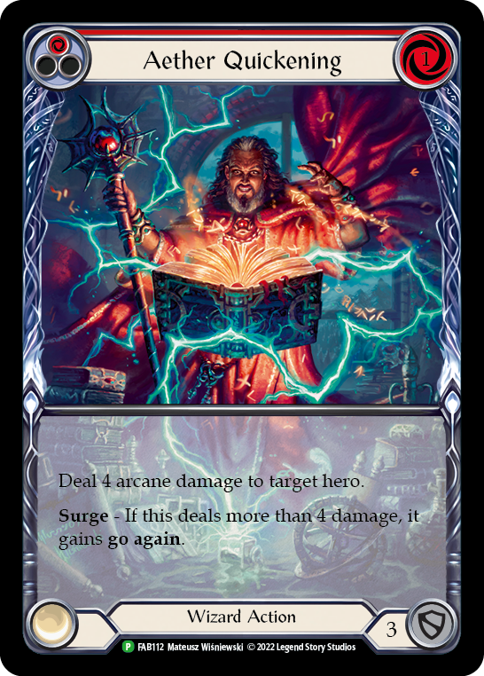 Aether Quickening (Red) [FAB112] (Promo)  Rainbow Foil | Total Play