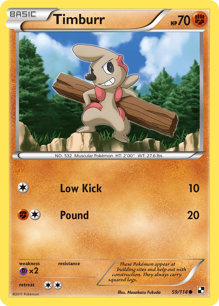 Timburr (59/114) [Black & White: Base Set] | Total Play