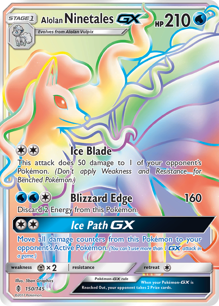 Alolan Ninetales GX (150/145) [Sun & Moon: Guardians Rising] | Total Play