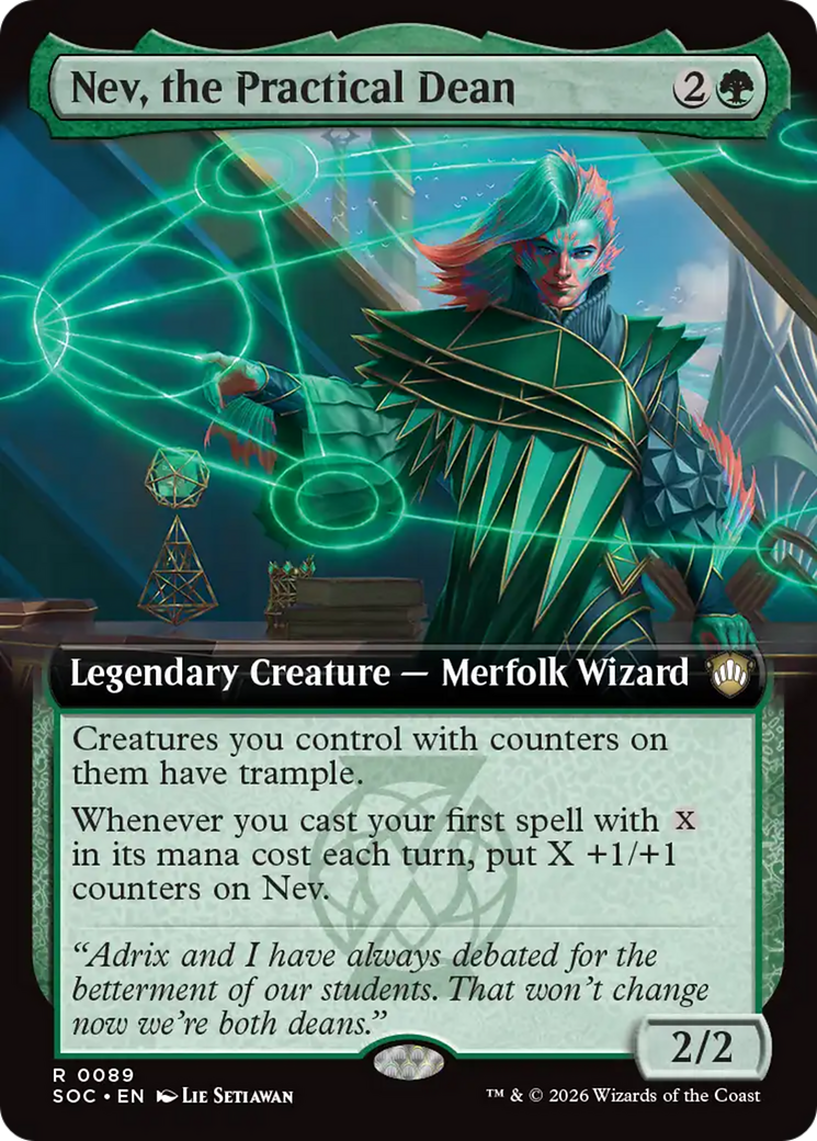 Nev, the Practical Dean (Extended Art) [Secrets of Strixhaven Commander] | Total Play