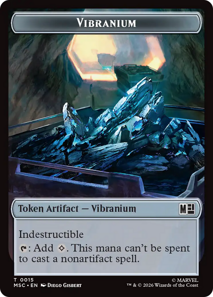 Beast // Vibranium Double-Sided Token [Marvel Super Heroes Commander Tokens] | Total Play