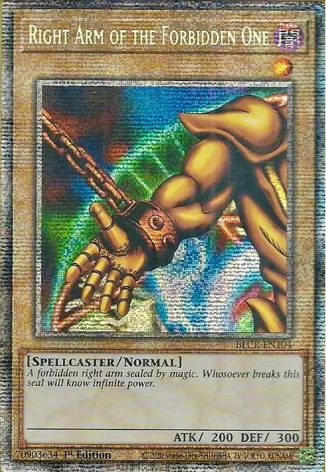 Right Arm of the Forbidden One [BLCR-EN104] Starlight Rare | Total Play