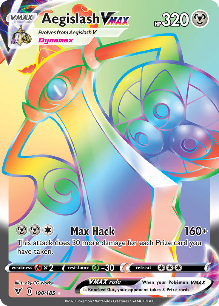 Aegislash VMAX (190/185) [Sword & Shield: Vivid Voltage] | Total Play