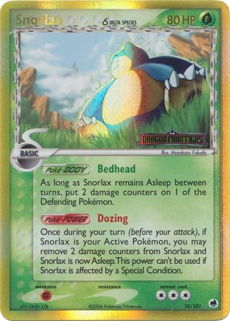 Snorlax (10/101) (Delta Species) (Stamped) [EX: Dragon Frontiers] | Total Play