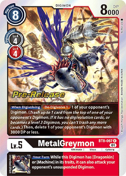 MetalGreymon [BT8-067] [New Awakening Pre-Release Cards] | Total Play