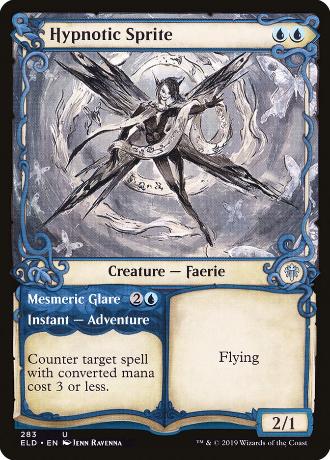 Hypnotic Sprite // Mesmeric Glare (Showcase) [Throne of Eldraine] | Total Play