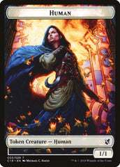 Treasure // Human Double-Sided Token [Commander 2019 Tokens] | Total Play