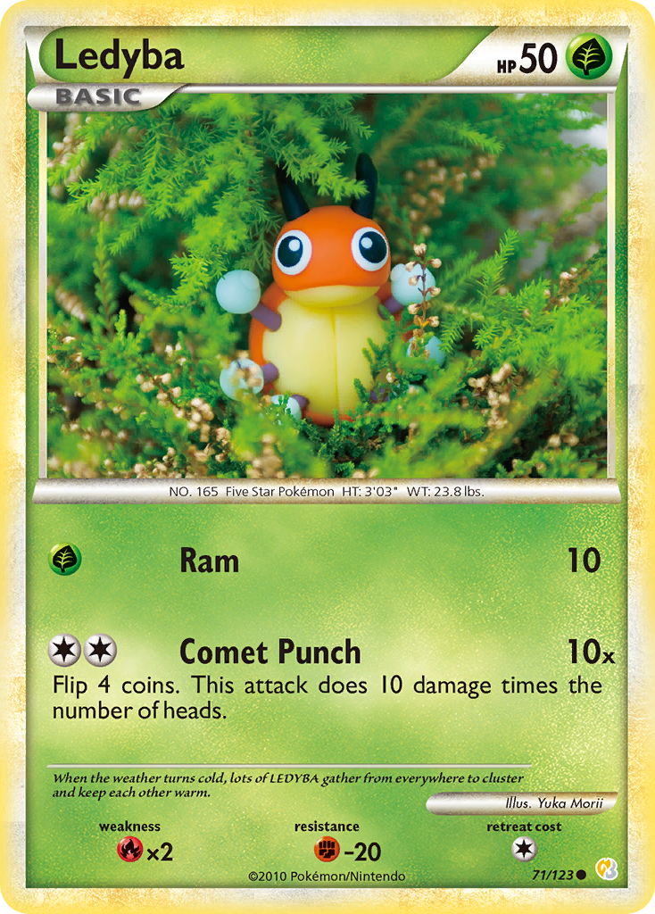 Ledyba (71/123) [HeartGold & SoulSilver: Base Set] | Total Play