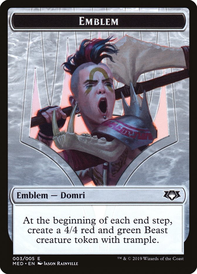Domri, Chaos Bringer Emblem [Mythic Edition Tokens] | Total Play