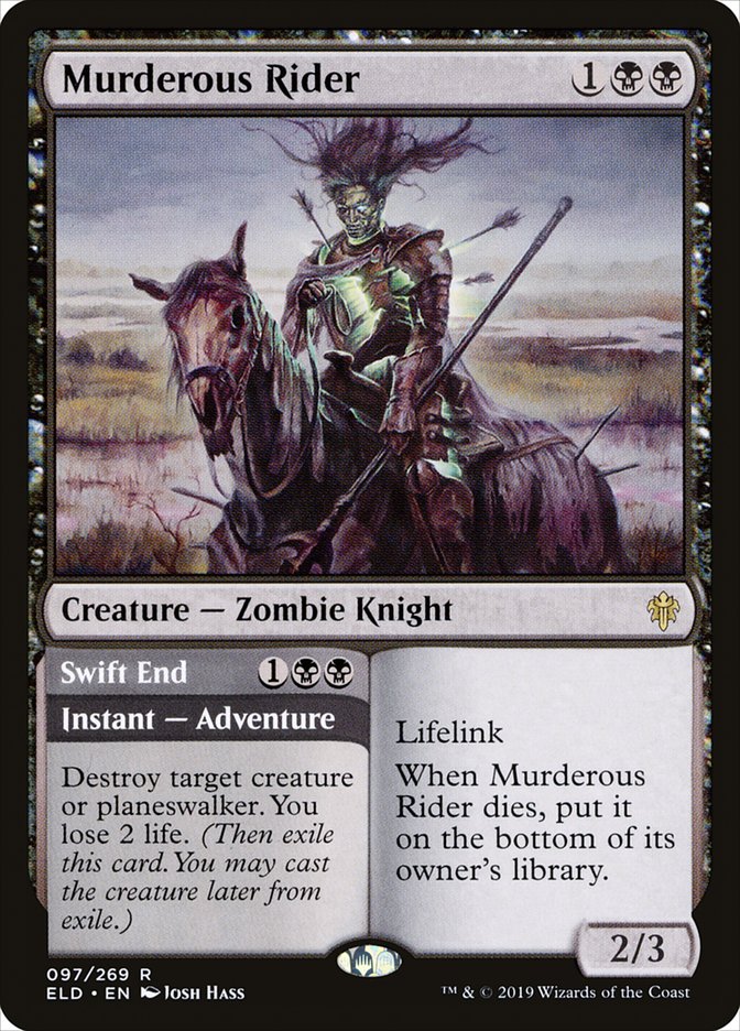 Murderous Rider // Swift End [Throne of Eldraine] | Total Play