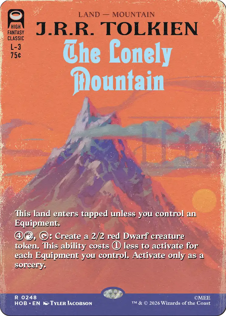 The Lonely Mountain (Borderless) (0248) (Surge Foil) [The Hobbit] | Total Play