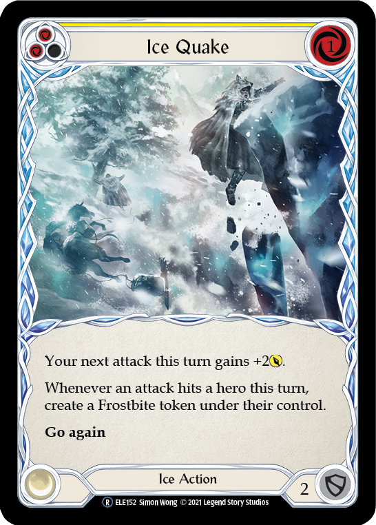 Ice Quake (Yellow) [U-ELE152] (Tales of Aria Unlimited)  Unlimited Rainbow Foil | Total Play