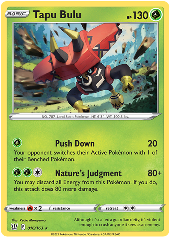 Tapu Bulu (016/163) [Sword & Shield: Battle Styles] | Total Play