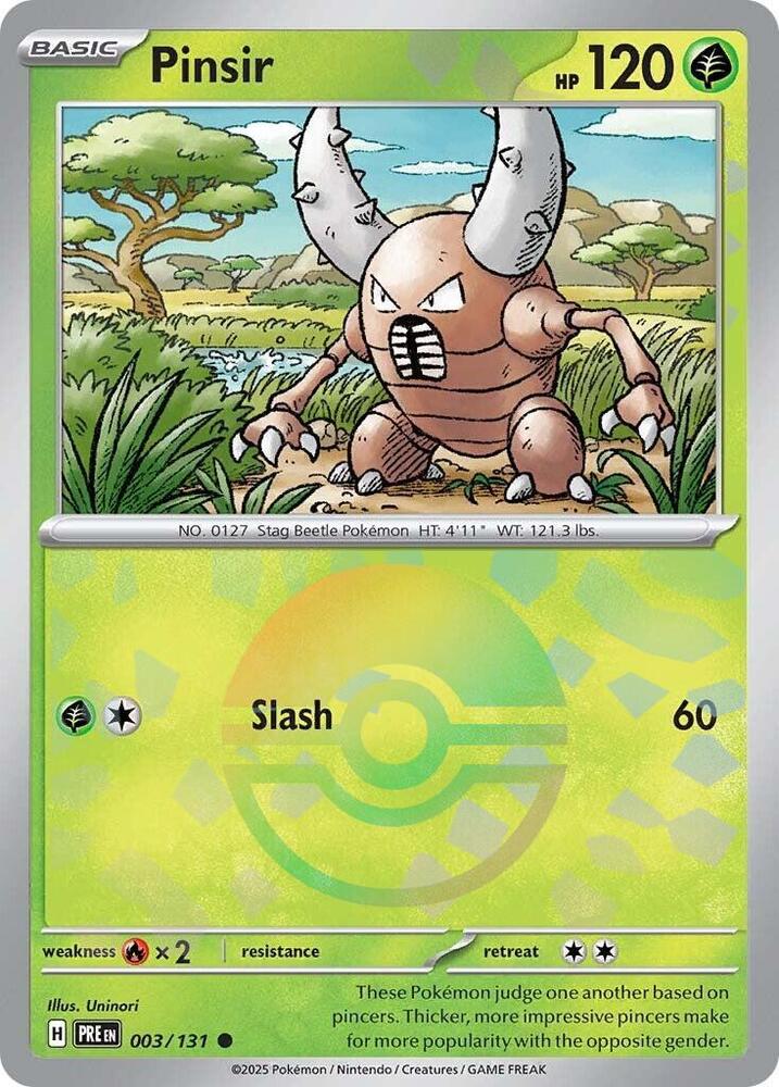 Pinsir (003/131) (Poke Ball Pattern) [Scarlet & Violet: Prismatic Evolutions] | Total Play