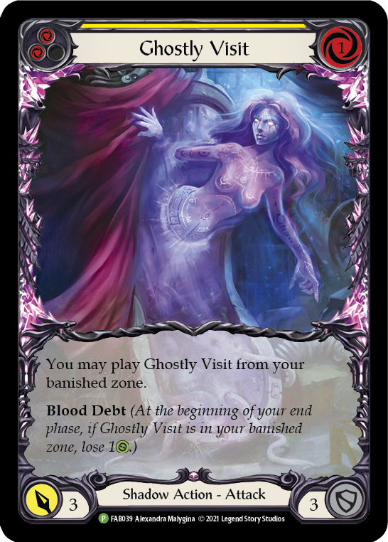 Ghostly Visit (Yellow) [FAB039] (Promo)  Rainbow Foil | Total Play