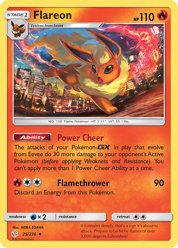 Flareon (25/236) [Sun & Moon: Cosmic Eclipse] | Total Play