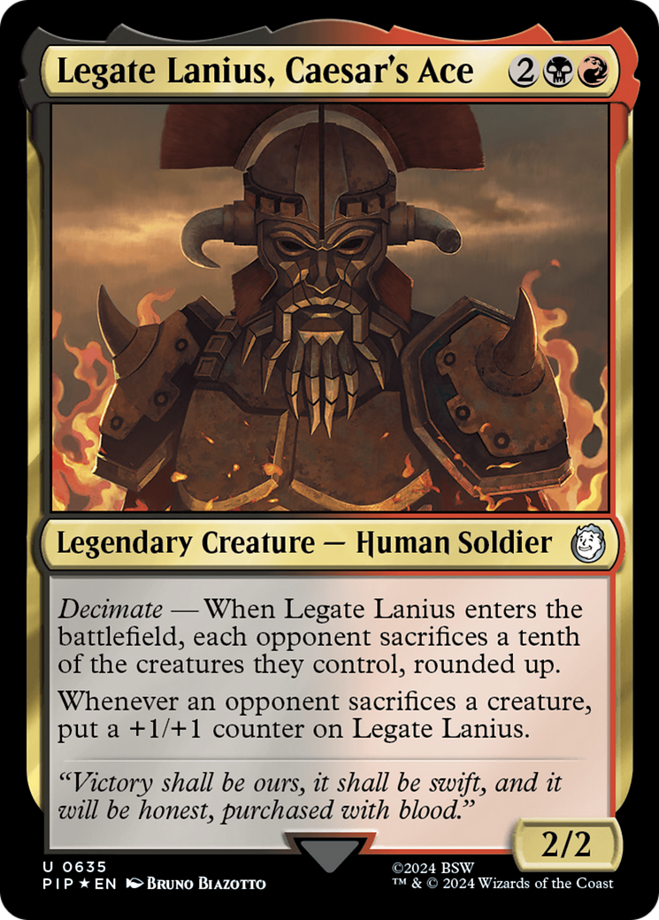 Legate Lanius, Caesar's Ace (Surge Foil) [Fallout] | Total Play