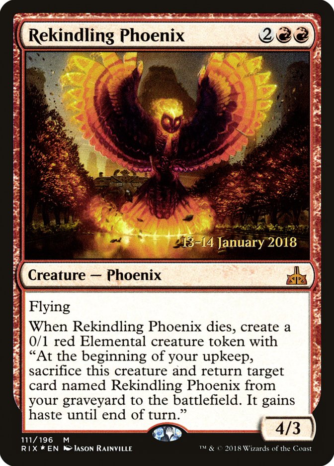Rekindling Phoenix [Rivals of Ixalan Prerelease Promos] | Total Play