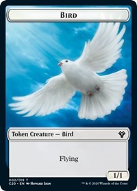 Bird // Dinosaur Cat Double-Sided Token [Commander 2020 Tokens] | Total Play