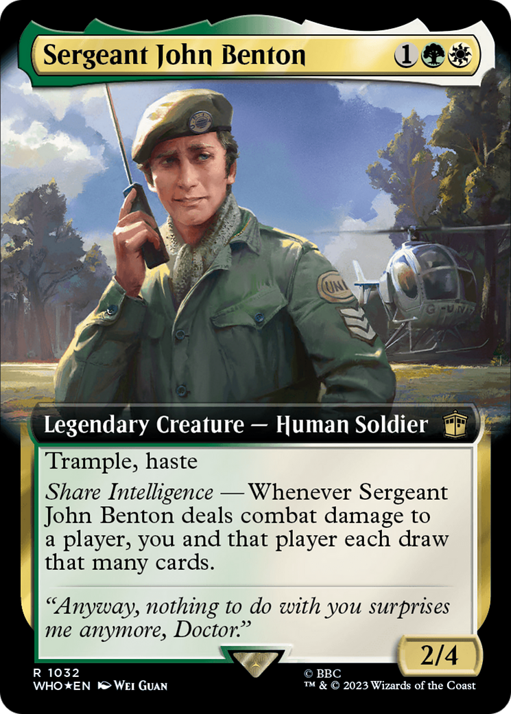 Sergeant John Benton (Extended Art) (Surge Foil) [Doctor Who] | Total Play