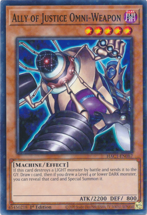 Ally of Justice Omni-Weapon (Duel Terminal) [HAC1-EN087] Common | Total Play