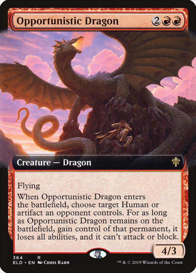 Opportunistic Dragon (Extended Art) [Throne of Eldraine] | Total Play