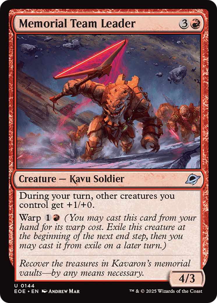 Memorial Team Leader [Edge of Eternities] | Total Play