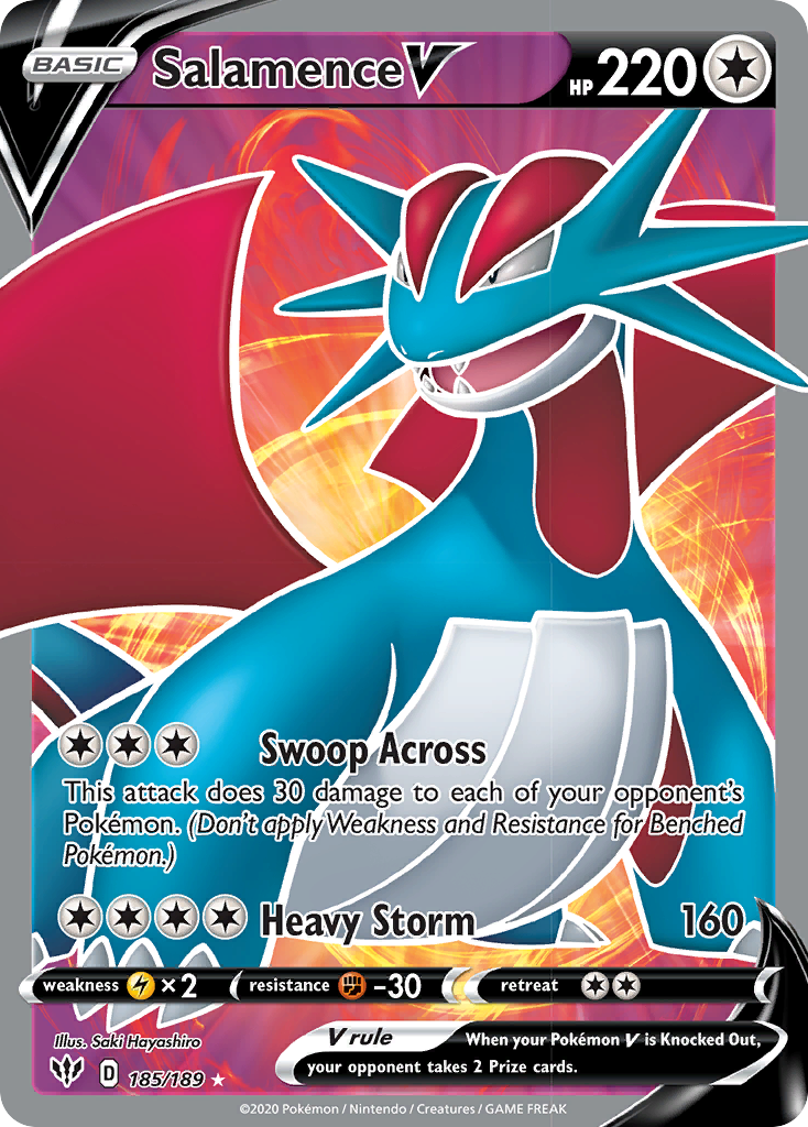 Salamence V (185/189) [Sword & Shield: Darkness Ablaze] | Total Play