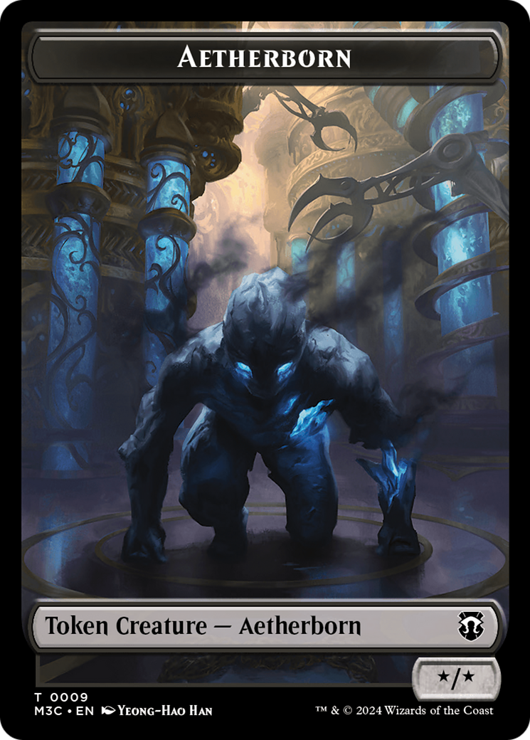Aetherborn (Ripple Foil) // Servo Double-Sided Token [Modern Horizons 3 Commander Tokens] | Total Play