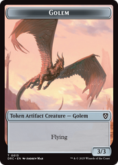Construct // Golem (0013) Double-Sided Token [Aetherdrift Commander Tokens] | Total Play