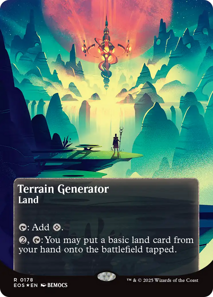 Terrain Generator (0178) (Borderless) (Galaxy Foil) [Edge of Eternities: Stellar Sights] | Total Play