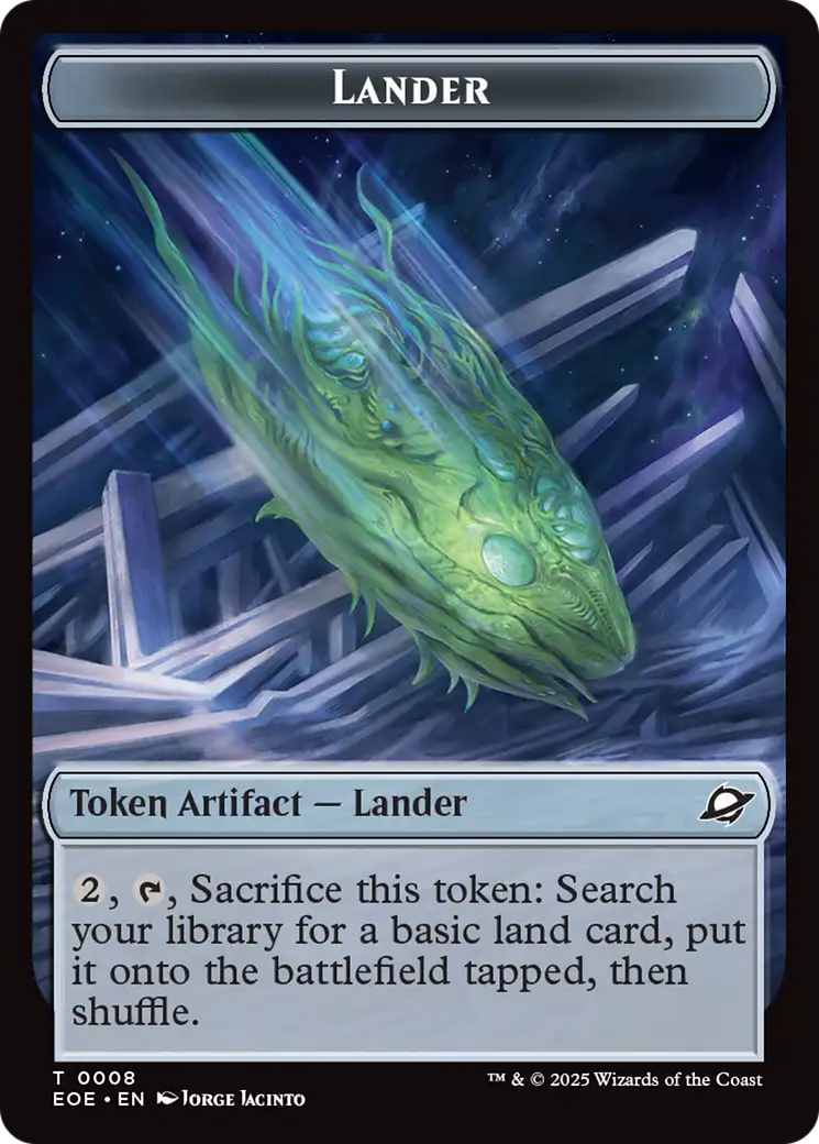 Human Soldier // Lander (0008) Double-Sided Token [Edge of Eternities Tokens] | Total Play