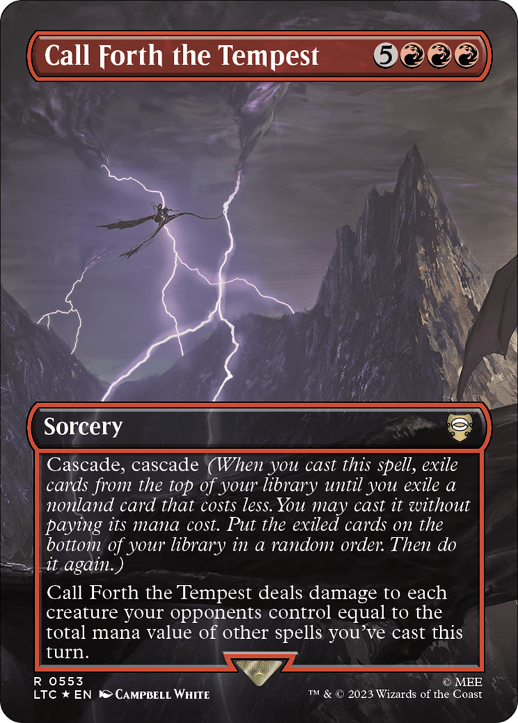 Call Forth the Tempest (Borderless) (Surge Foil) [The Lord of the Rings: Tales of Middle-Earth Commander] | Total Play