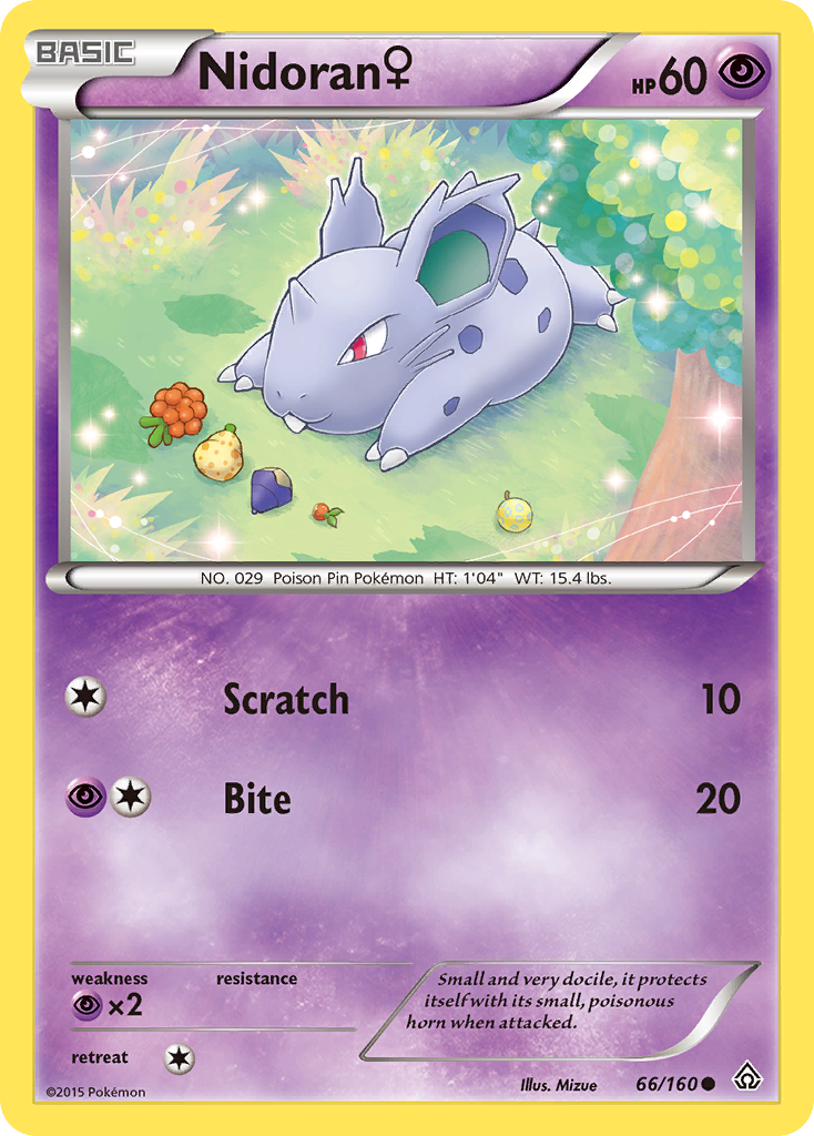 Nidoran (66/160) (Female) [XY: Primal Clash] | Total Play