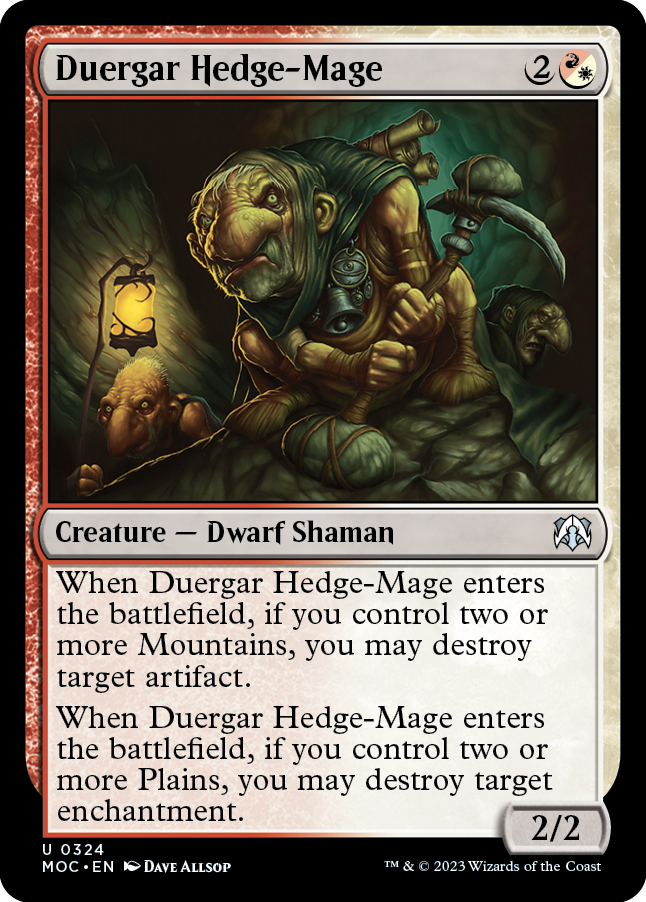 Duergar Hedge-Mage [March of the Machine Commander] | Total Play