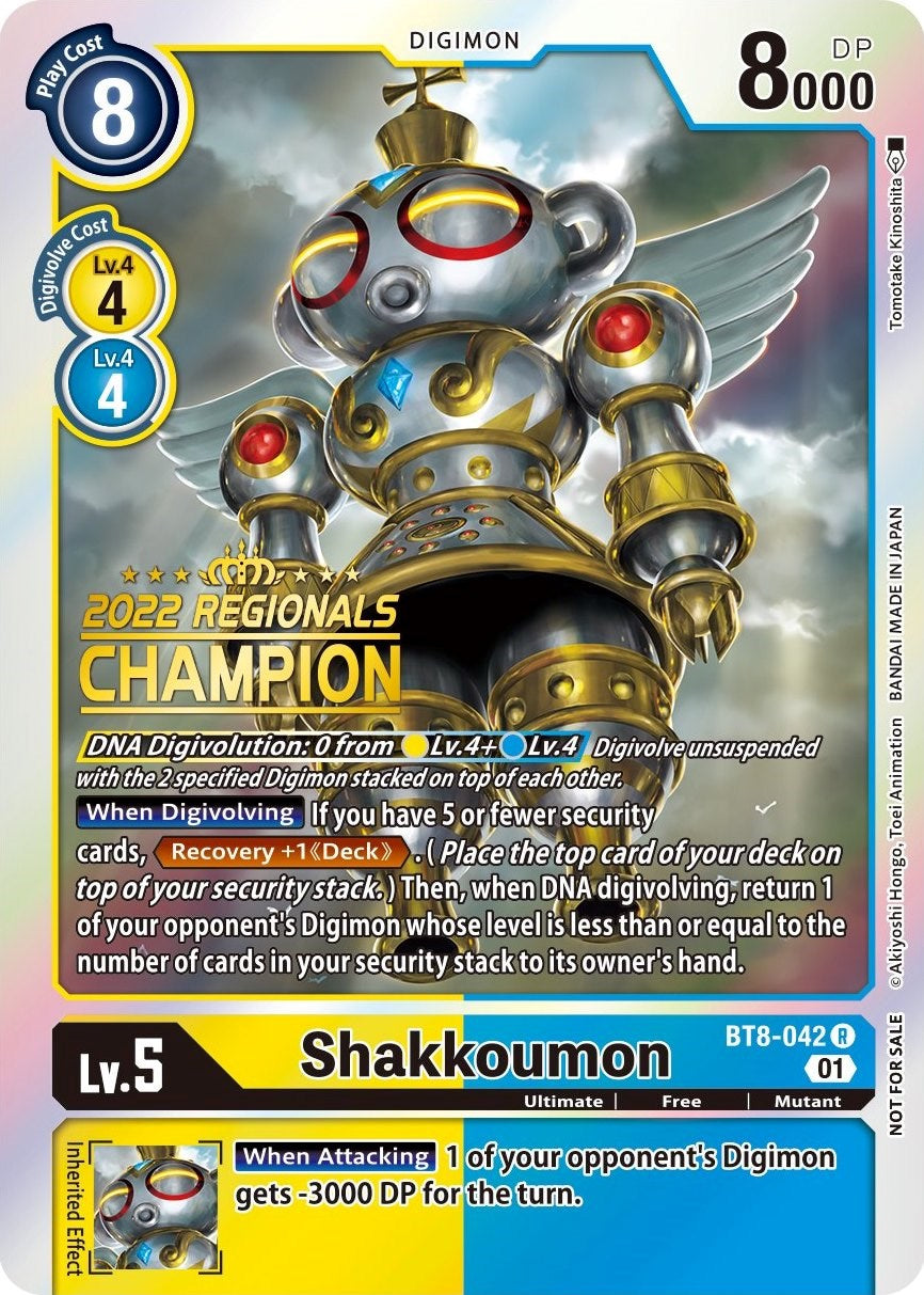 Shakkoumon [BT8-042] (2022 Championship Offline Regional) (Online Champion) [New Awakening Promos] | Total Play