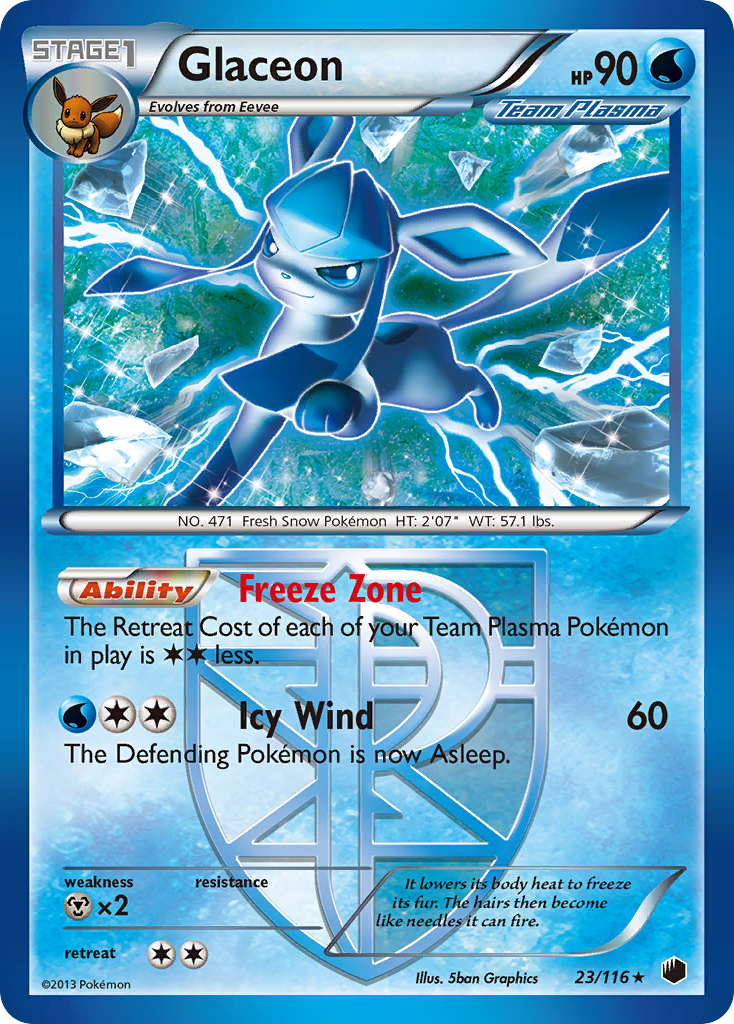 Glaceon (23/116) [Black & White: Plasma Freeze] | Total Play