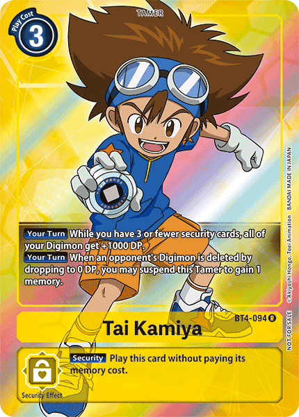 Tai Kamiya [BT4-094] (Buy-A-Box Promo) [Great Legend Promos] | Total Play