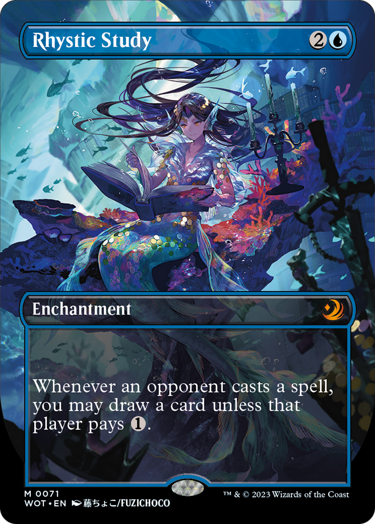 Rhystic Study (Anime Borderless) [Wilds of Eldraine: Enchanting Tales] | Total Play
