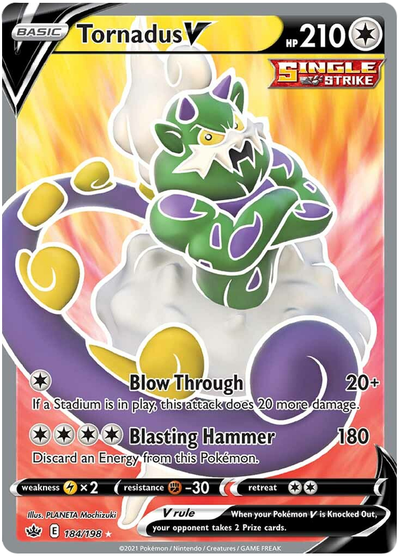 Tornadus V (184/198) [Sword & Shield: Chilling Reign] | Total Play