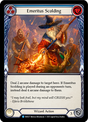 Emeritus Scolding (Blue) [EVR127] (Everfest)  1st Edition Rainbow Foil | Total Play